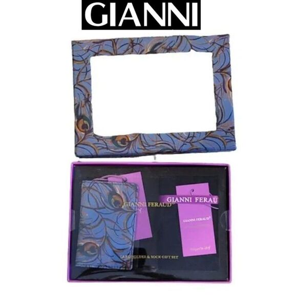 Gianni Feraud Cardholder & Socks Gift Set - Picture 1 of 9